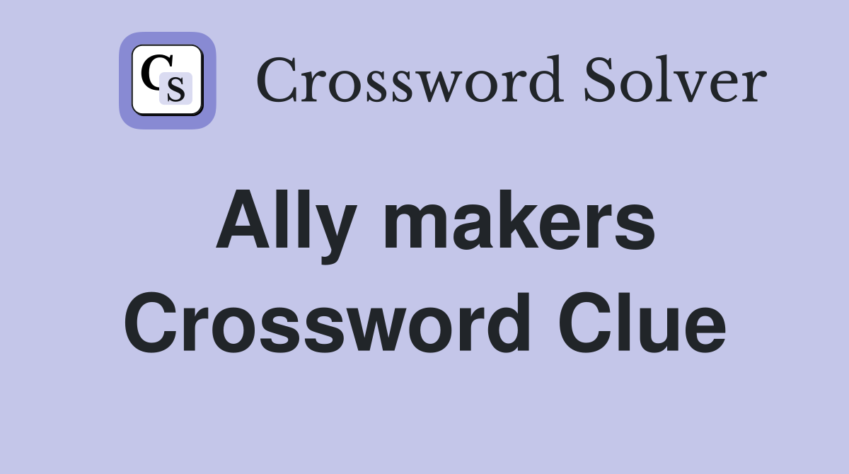 Makers crossword deals clue